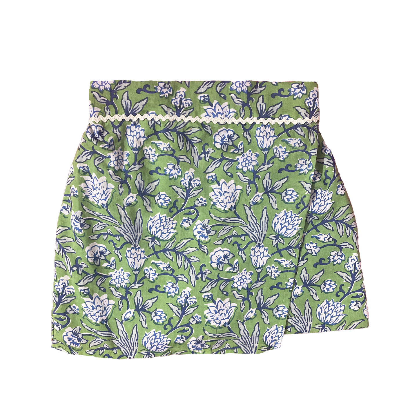 Green Floral Cotton Two Piece Set
