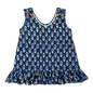 Indigo Batik Print Top