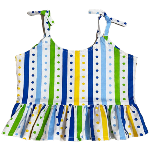 Multi-Colour Striped Top and Bottom